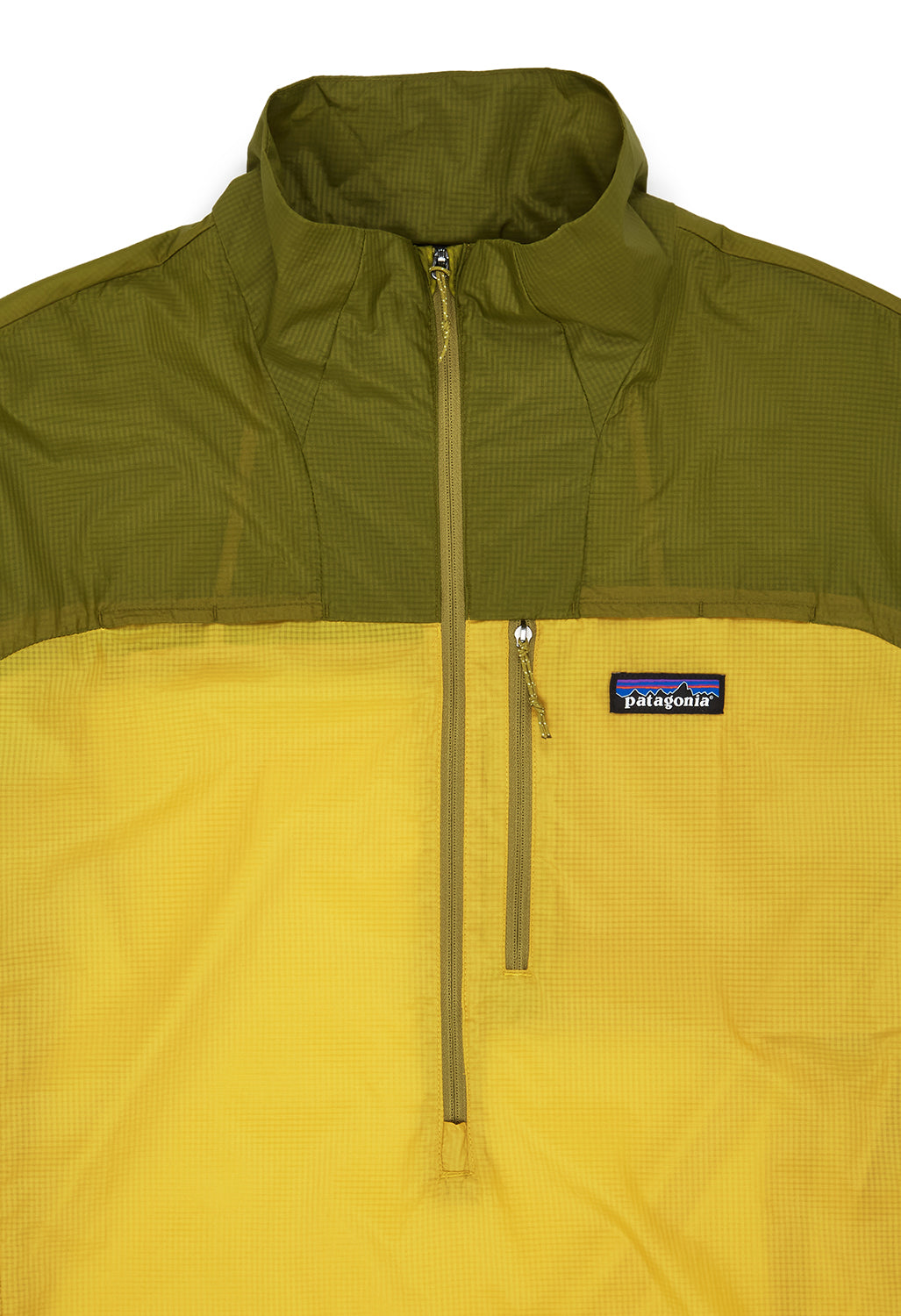 Patagonia Men's Houdini Stash Half Zip Pullover - Bundle Green w/Graze Green