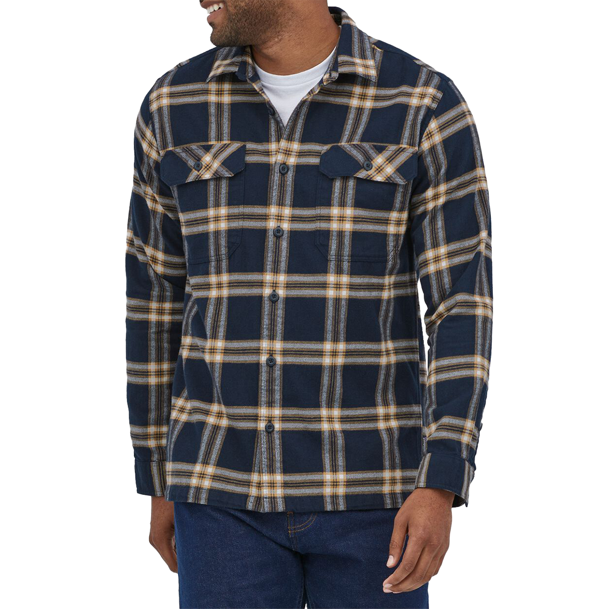 Men's Long Sleeve Organic Cotton Fjord Flannel Shirt