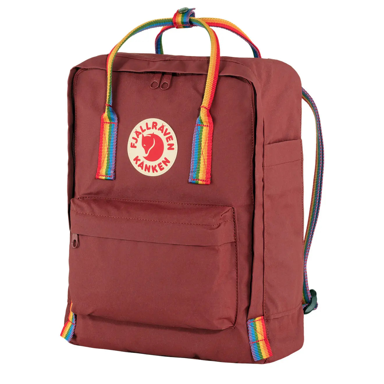 Fjallraven Kanken Classic Backpack Ox Red / Rainbow Pattern 16L