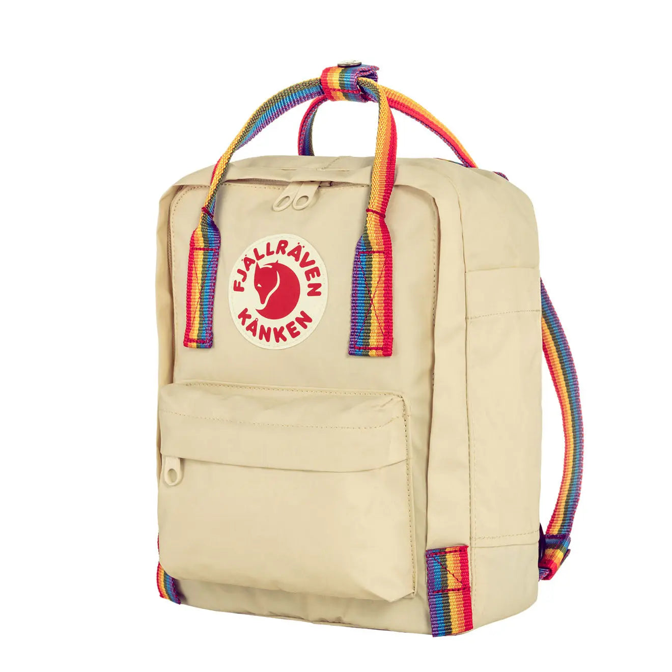 Fjallraven Kanken Rainbow Mini Light Oak-Rainbow Pattern