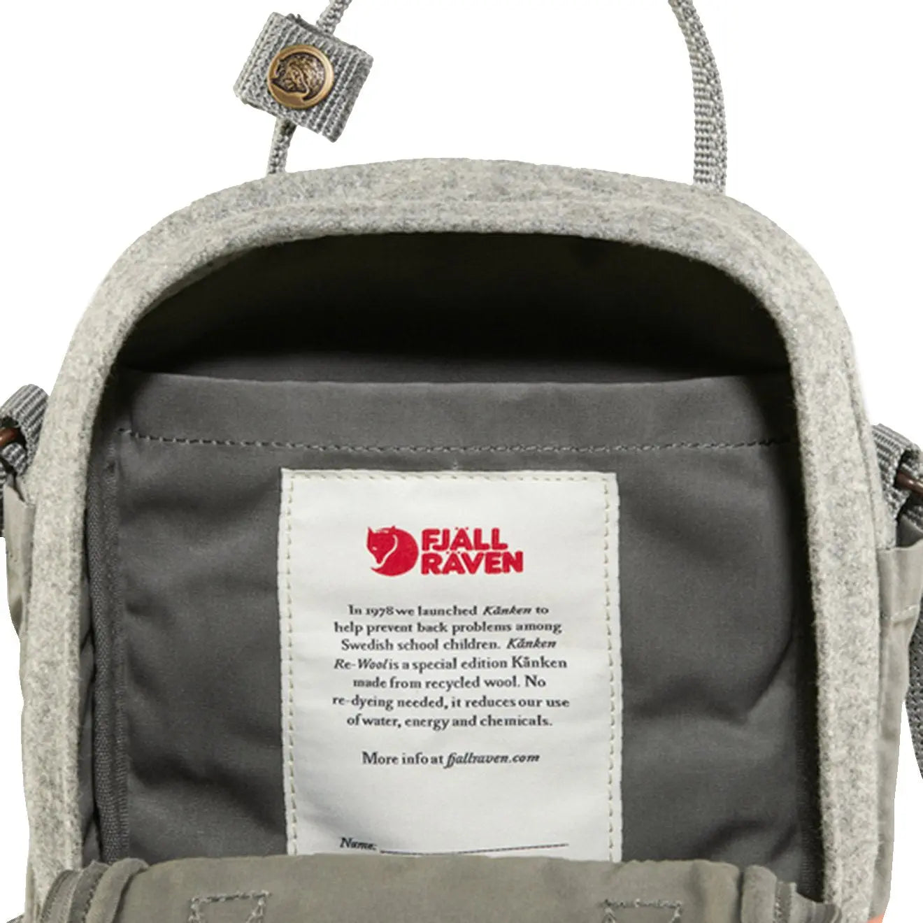 Fjallraven Kanken Re-Wool Sling Granite Grey