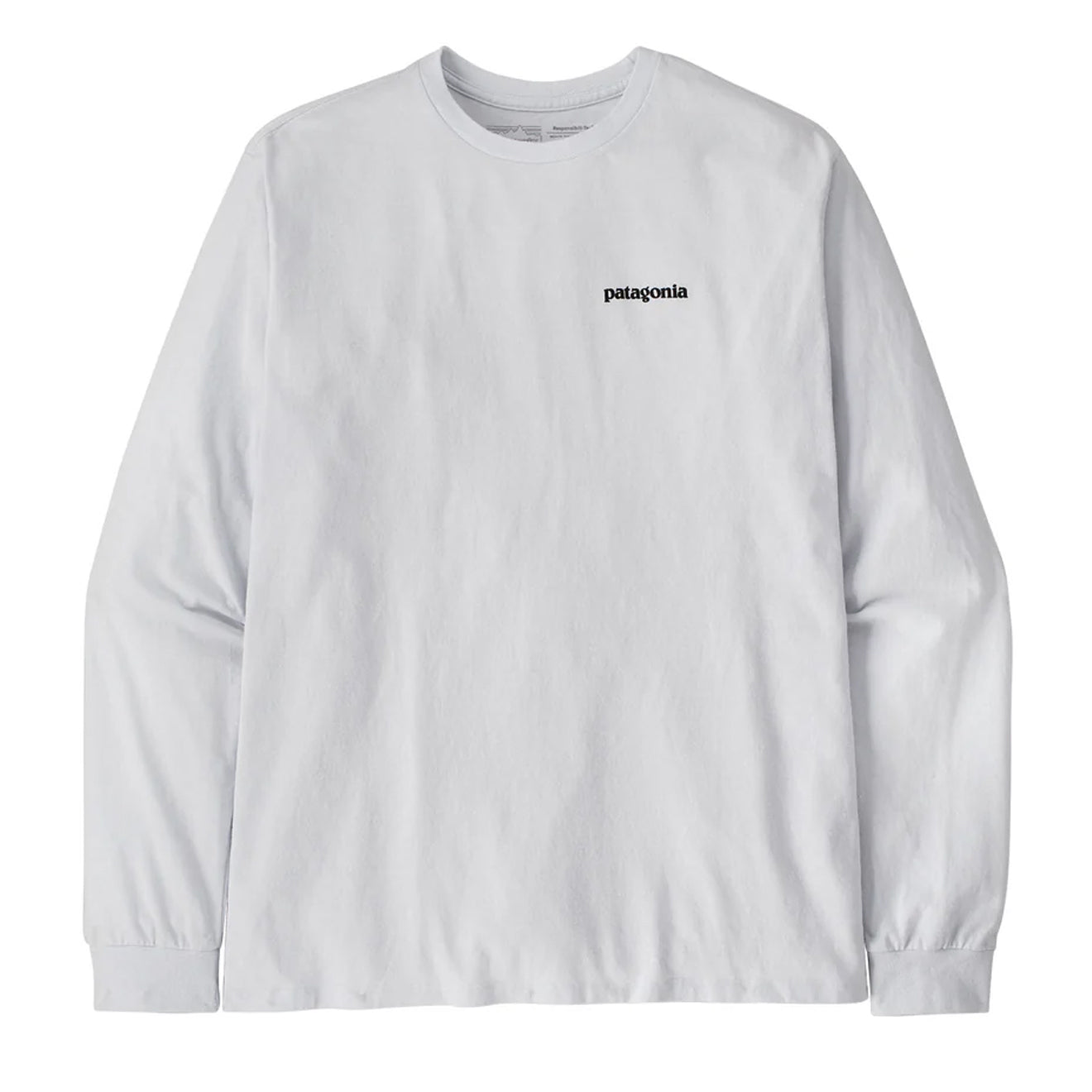 Patagonia L/S P-6 Logo Responsibili-Tee White