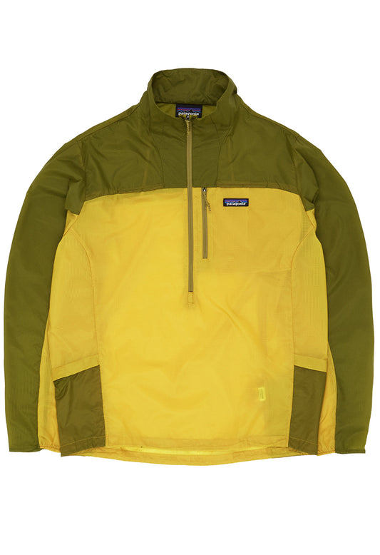 Patagonia Men's Houdini Stash Half Zip Pullover - Bundle Green w/Graze Green