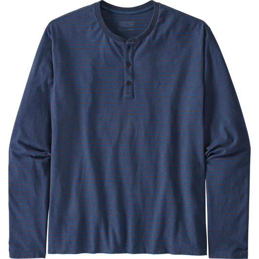 Men's Long-Sleeved Organic Cotton Lightweight Henley Pullover