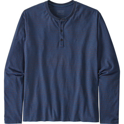 Men's Long-Sleeved Organic Cotton Lightweight Henley Pullover