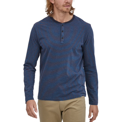 Men's Long-Sleeved Organic Cotton Lightweight Henley Pullover