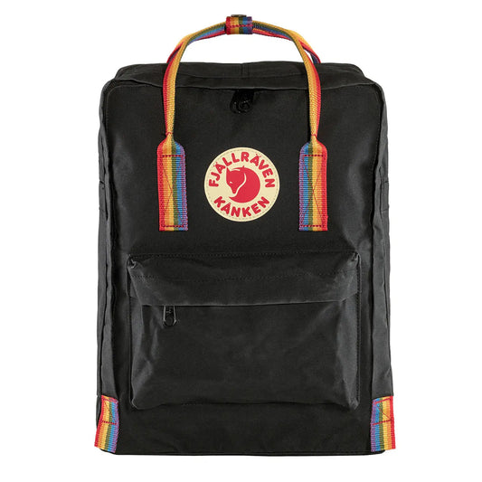 Fjallraven Kanken Classic Backpack Black Rainbow Pattern 16L
