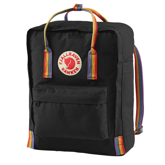 Fjallraven Kanken Classic Backpack Black Rainbow Pattern 16L