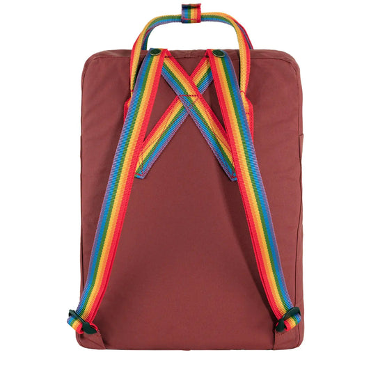Fjallraven Kanken Classic Backpack Ox Red / Rainbow Pattern 16L