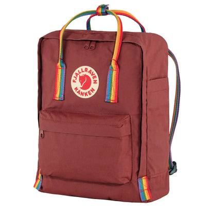 Fjallraven Kanken Classic Backpack Ox Red / Rainbow Pattern 16L