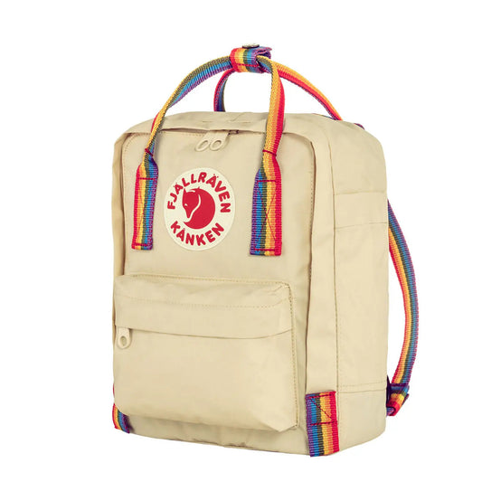 Fjallraven Kanken Rainbow Mini Light Oak-Rainbow Pattern
