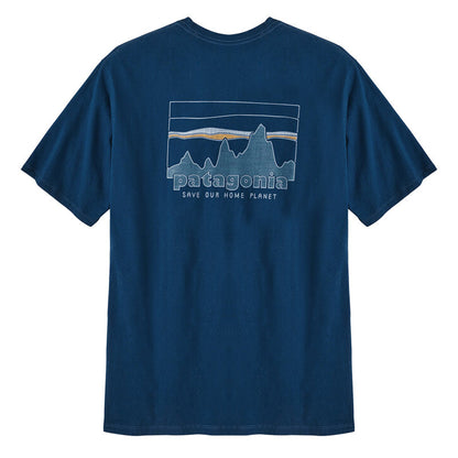 Patagonia 73 Skyline Organic T-Shirt Lagom Blue