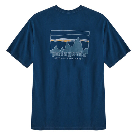 Patagonia 73 Skyline Organic T-Shirt Lagom Blue