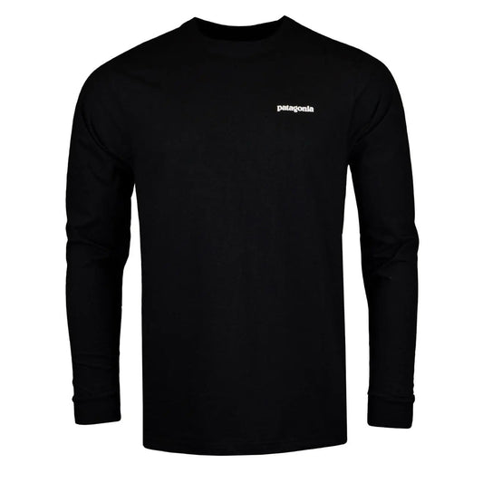 Patagonia Long Sleeve P-6 Logo Responsibili-Tee Black