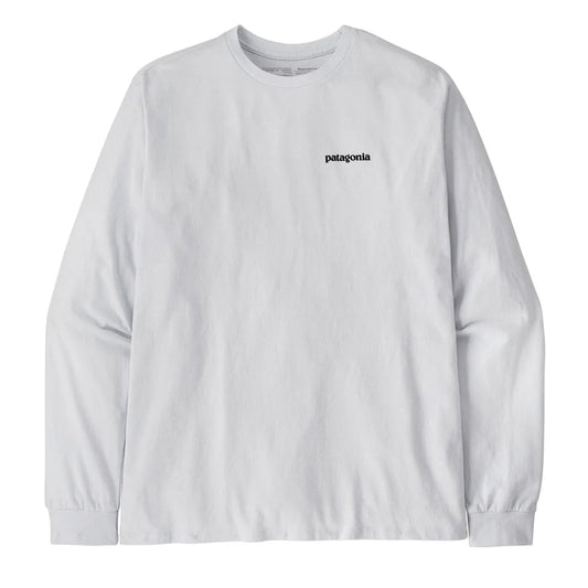 Patagonia L/S P-6 Logo Responsibili-Tee White