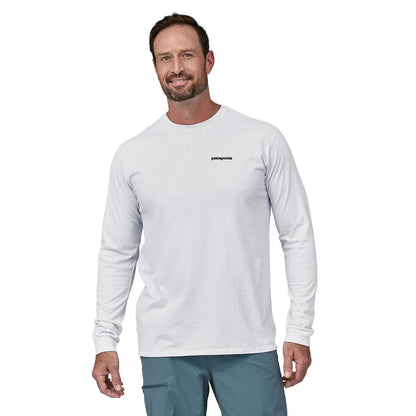 Patagonia L/S P-6 Logo Responsibili-Tee White